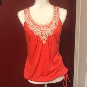Adorable Top with Lace trim